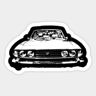 Triumph Stag 1970s British classic car monoblock white Sticker